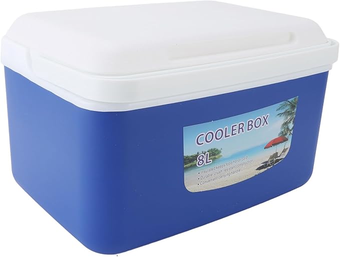 Insulated Portable Cooler Efficient Warm Cold Insulation Portable Hard Cooler Box Ice Cooler for Camping Picnic Beach Drink Beverage Fishing