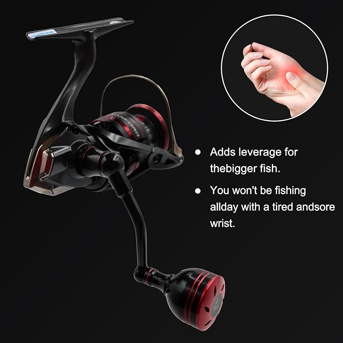 63mm (2.48 Inch) Replacement Fishing Reel Handle - Compatible with Shimano FL/FM Stella Vanford Vanquish Nasci