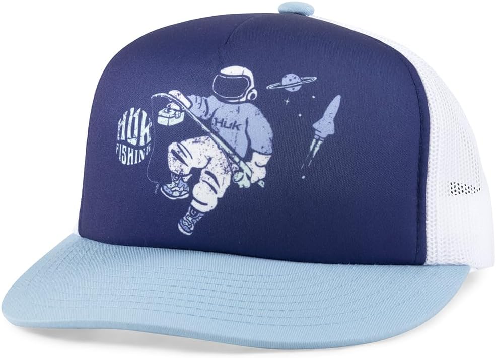 HUK Youth Trucker Hat, Anti-Glare Quick Drying Snapback Fishing Hat for Kids