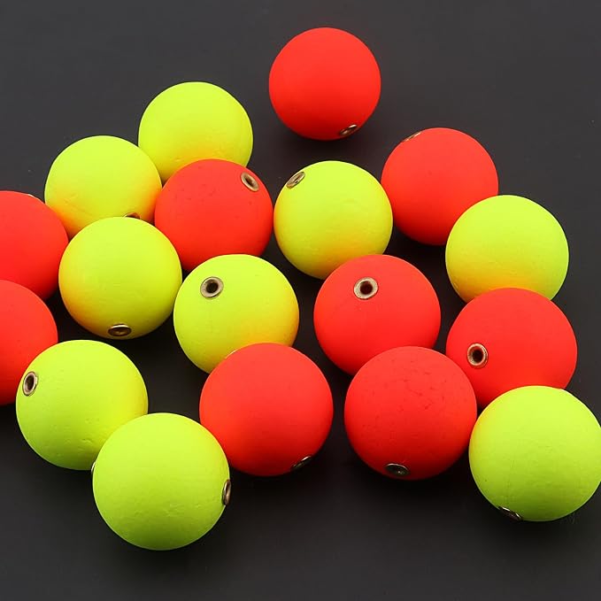 20pcs Fishing Bobber Foam Slip Bobbers, Slip Foam Floats Fishing Float, Buoy Floats Rig Stoppers for Crappie Trout Bass Panfish Walleyes