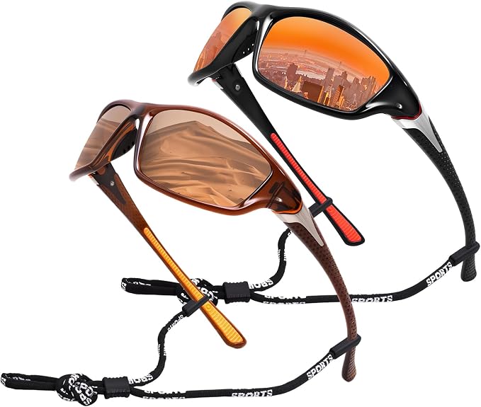 Polarized Sports Sunglasses For Men Women Unbreakable Frame Cycling Driving Fishing UV400 Protection