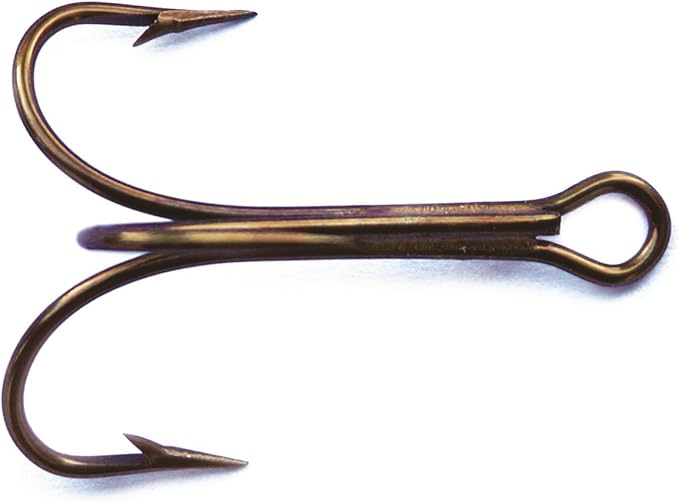 Mustad 3551 Classic Treble Standard Strength Fishing Hooks | Tackle for Fishing Equipment | Comes in Bronz, Nickle, Gold, Blonde Red