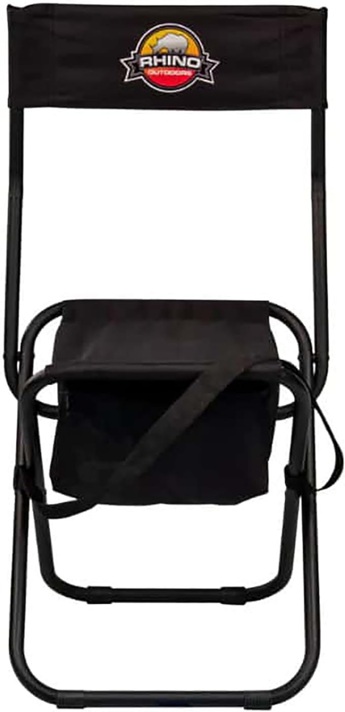 Rhino Blinds Outdoors RC-371 Foldable Hunting Chair w/Storage Pouch, Black