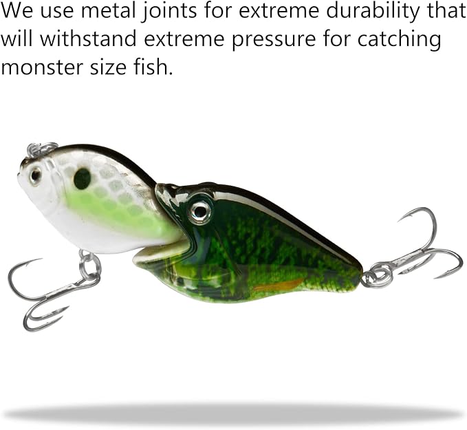 BASSROCK Fish Group Single Jointed Swimbait Bass Fishing Lure Hard Bait 3.5” 11/16oz