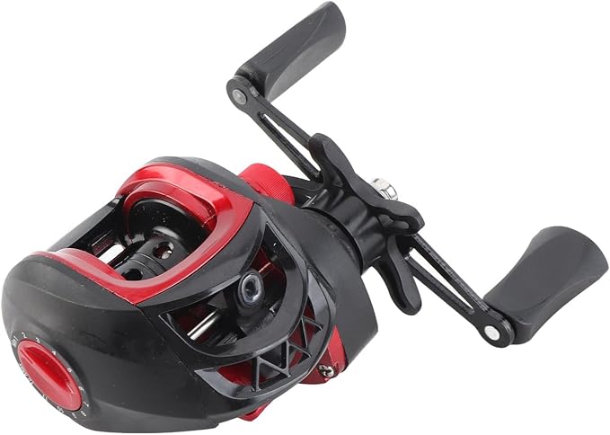 Baitcasting Reel, 7.2:1 Metal Powerful Lightweight Baitcaster Fishing Reel, for Saltwater Freshwater (Left Hand)