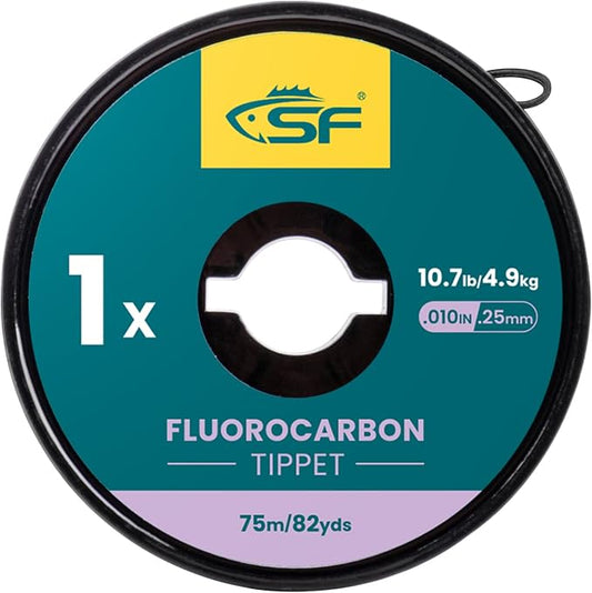 SF Clear Fluorocarbon Tippet Line Fly Fishing Tippets Leaders Trout 75M 100M 0X 1X 2X 3X 4X 5X 6X 7X