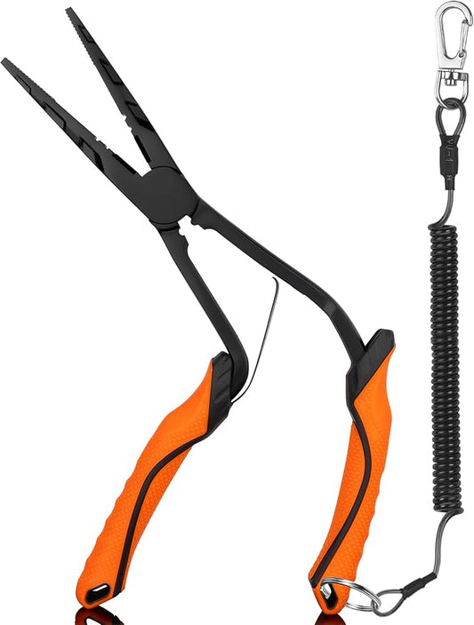 Fishing Pliers,Carbon Steel with Corrosion Resistant Coated Fishing Tools,Multitool for Saltwater