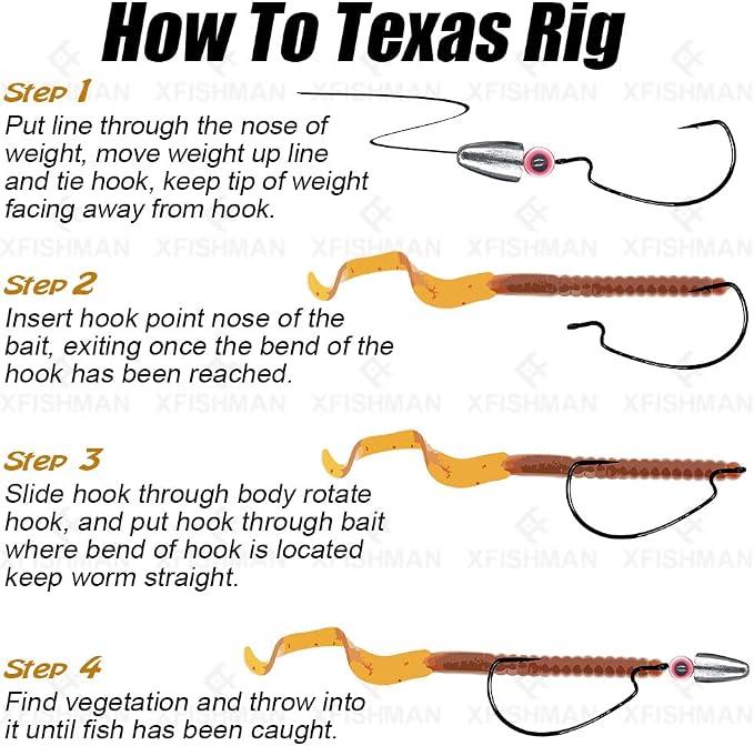 Texas-Rigs-for-Bass-Fishing-Leaders-with-Weights-Hooks-Rigged-Line-Kit