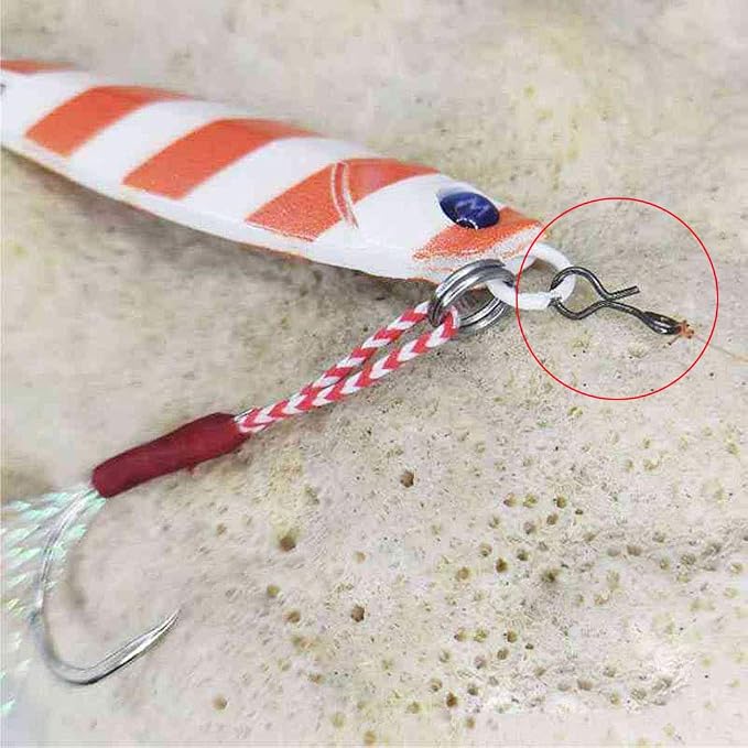 100-Pack Quick Fly Fishing Snaps Stainless Steel No Knot Fast Snaps Quick Lure Change Clips for Flies Jigs Lures