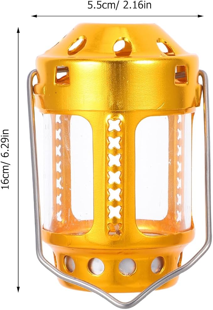 Toddmomy Candle Lantern: Portable Aluminum Alloy Camping Lantern Vintage Tea Light Design Hanging Lamp for Night Fishing Outdoor Adventures and Family Camping