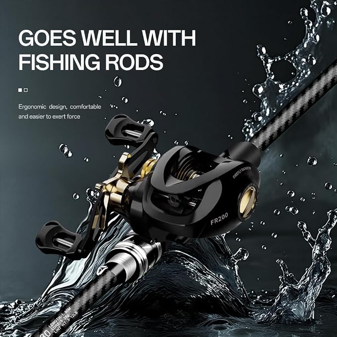 Fishing Baitcasting Reel, Baitcaster Fishing Reels with 18+1BB Stainless Steel Ball Bearings,Magnetic Braking System for Fishing Saltwater Freshwater, Available in 7.2:1