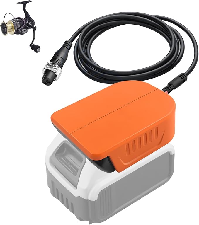 for Dewalt 20V to for Daiwa/for Shimano Electric Fishing Reel Adapter, 14.4V/14.8V Battery Converter for Tanacom/Seaborg/BeastMaster(Adapter Only)