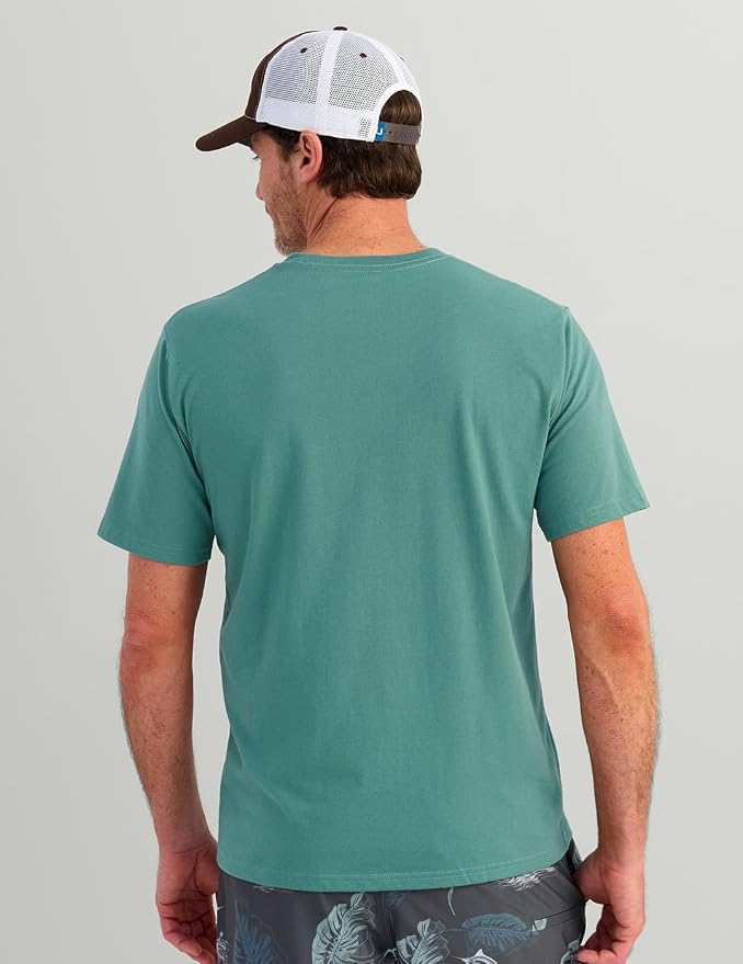 HUK Mens Performance Fishing Logo Tee, Short Sleeve T-Shirt for Men
