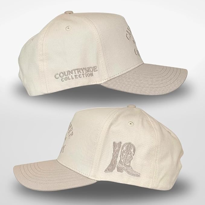 Vintage Western Trucker Hat | Men & Women | Country Cute Caps for Cowgirls Cowboys | Camo Denim Embroidered Cotton | Snapback