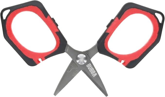 Bubba Micro Fishing Shears with Lanyard, Titanium-Nitride Coated Blades, Cuts through Monofilament, Fluorocarbon, and Braided Line, For Fishing
