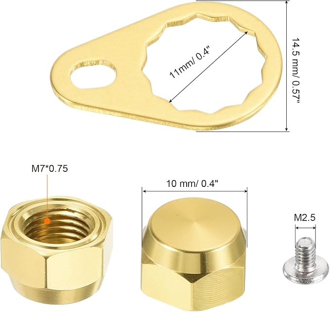 PATIKIL Fishing Reel Screw Nut Locking Plate Right Handle Locking Caps Screw Nut Replacement for DIY Fishing Accessories