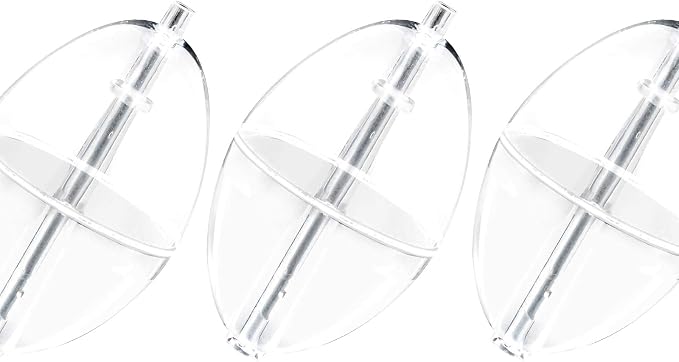 Dr.Fish 10 Pack Fishing Slip Cast Spin Floats Line Float 3 Sizes Fly Fishing Bobbers Oval Floats Bubble Bobber