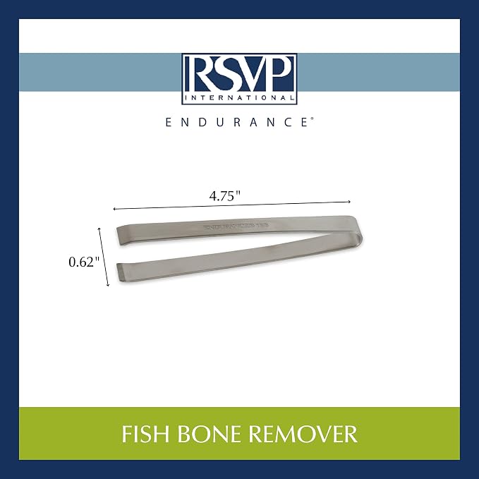 RSVP International Endurance Collection Seafood Tool, Fish Bone Remover, Stainless Steel