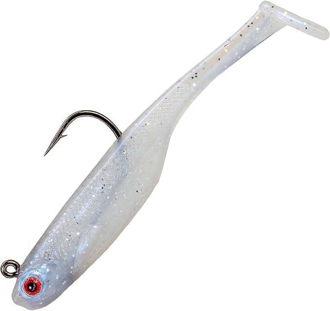 Strike King Homing Minnow Fishing Lure, Pre-Rigged Soft Plastic Swimbait, 3-Pack