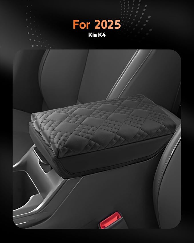 CDEFG for 2025 2026 Kia K4 Center Console Cover Armrest Box Cover for K4 (LX, LXS, EX, GT-Line, GT-Line Turbo) Accessories Console Arm Rest Protector Thickened