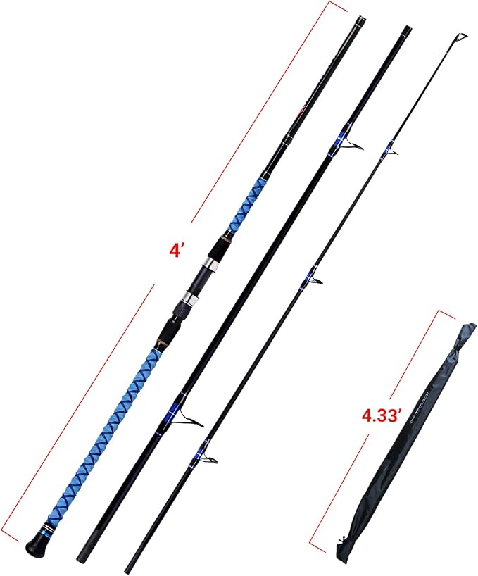 Fiblink Surf Spinning Fishing Rod Carbon Travel Surf Rod 2 Piece/3 Piece/4 Piece Spinning Fishing Rod 9'/10'/11'/12'/15'
