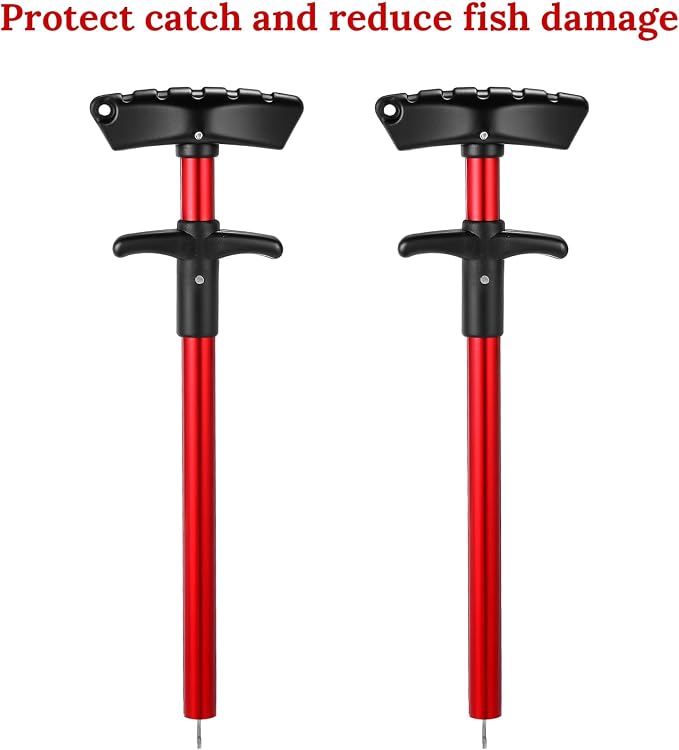 2 Pack Fish Hook Remover Tool, 10 Inch Hook Remover Tool Fishing(Red)