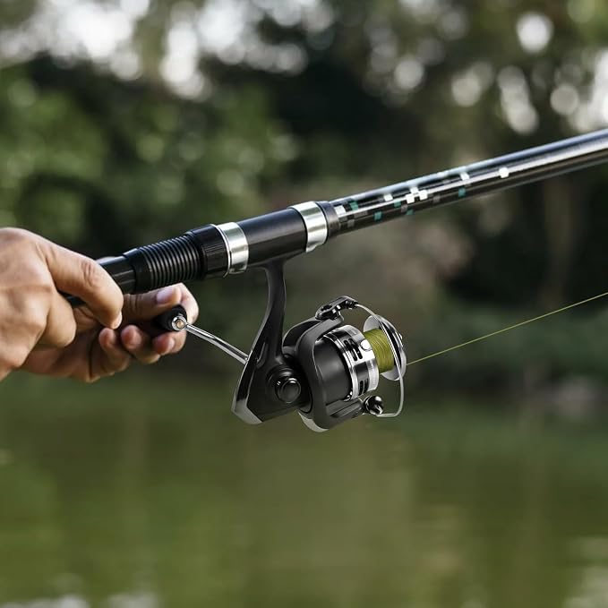 Ashconfish KF Spinning Reel, Freshwater Saltwater Spinning Fishing Reels, CNC Aluminum Spool, 5.2:1 Gear Ratio, 7+1 Ball Bearings 2 Line Cup Styles