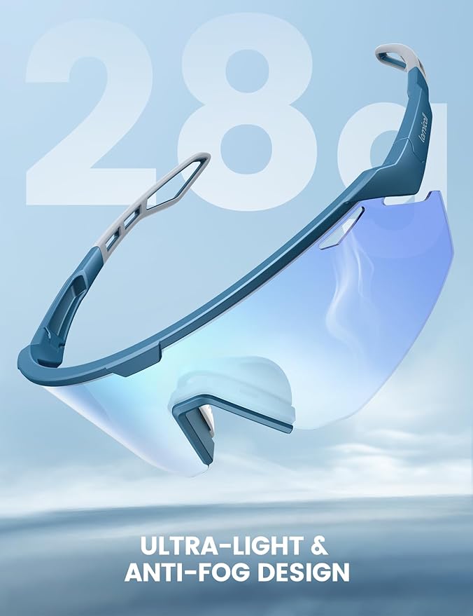 Lamicall 24g Polarized Sports Sunglasses for Men Women - UV400 Protection Sun Glasses for Baseball Running Cycling Fishing