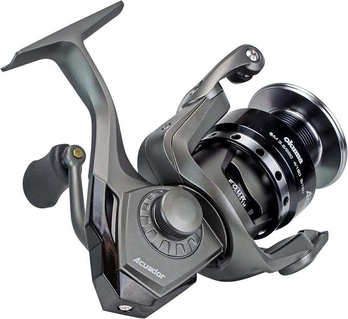 Okuma Acuador 4BB Steel Drive Lightweight Freshwater Spinning Reel, ACU-4000A,Black