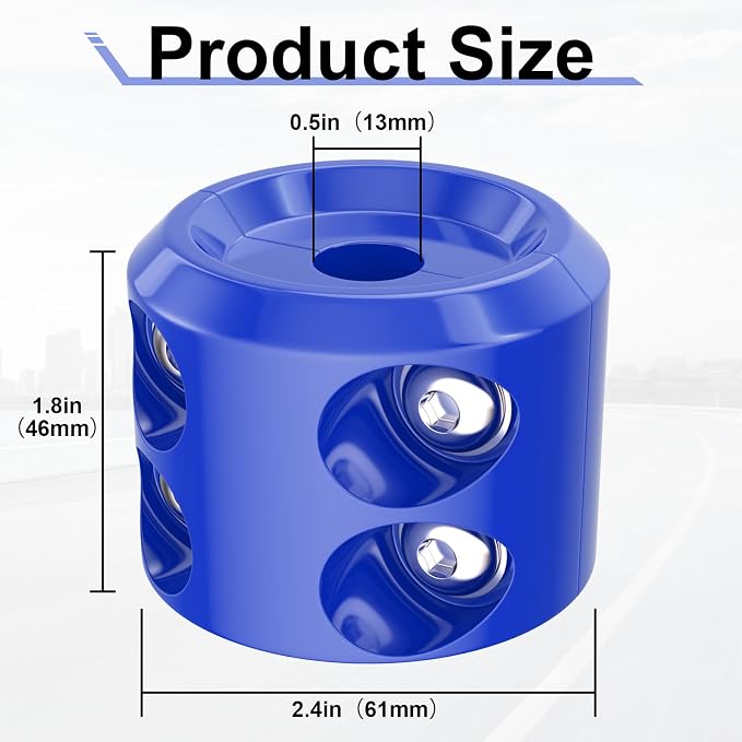BFXM Winch Stopper for Cable, Rubber Winch Cable Stopper with Allen Wrench to Protect Winch Rope from Wear and Tear, Winch Accessories for ATV, UTV, Truck (Blue)