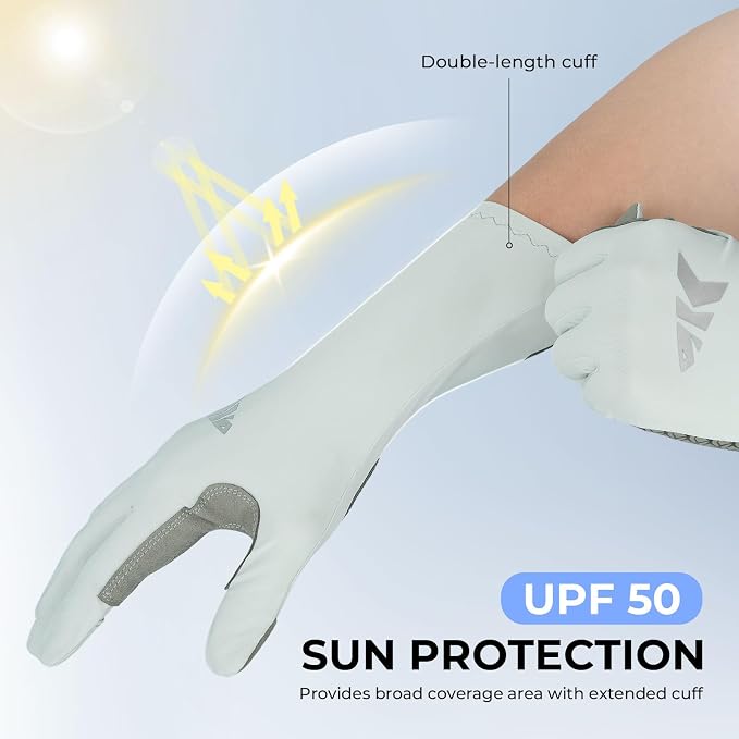 KastKing Sol Armis Pro UPF50+ Fishing Gloves-Quick-Dry, Full Finger & 3/4 Fingerless Sun Protection Gloves Men Women for Outdoor