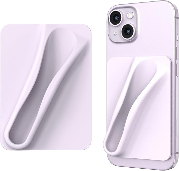 DOB SECHS Silicone Lip Holder for Cell Phone Lipstick Lip Glaze Phone Case Adhesive Back Stick On Holder for iPhone and Android Phones, Purple