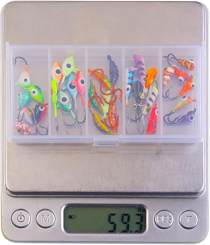 Ice Fishing Jigs Kit Essential Ice Fishing Lures for Beginners to Hook Big Fish and Reel in The Fun!