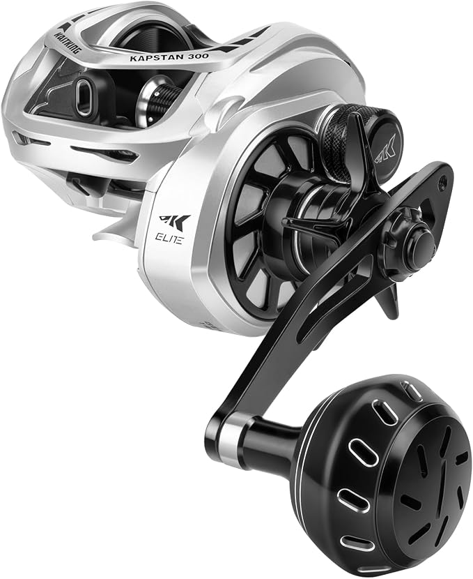 KastKing Kapstan Elite 300 Baitcasting Fishing Reel, Low Profile, Large Capacity Casting Reel, Graphite Frame, 35 lbs. Drag 5.4:1 Ratio, 6+1 Double Shielded/SS BB Centrifugal Braking, Aluminum Handle