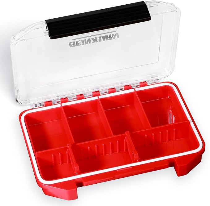 Geinxurn IPX4 Waterproof Small Storage Parts Organizer, Small Parts Case with Removable Dividers, Screwdriver Bit Set Box