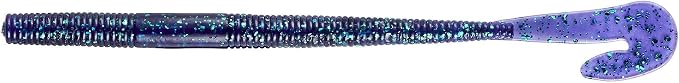 Yum Lures Thump'N Worm Soft P;astic Swim Bait U-Tail Fishing Lure, 10 per Pack, Junebug