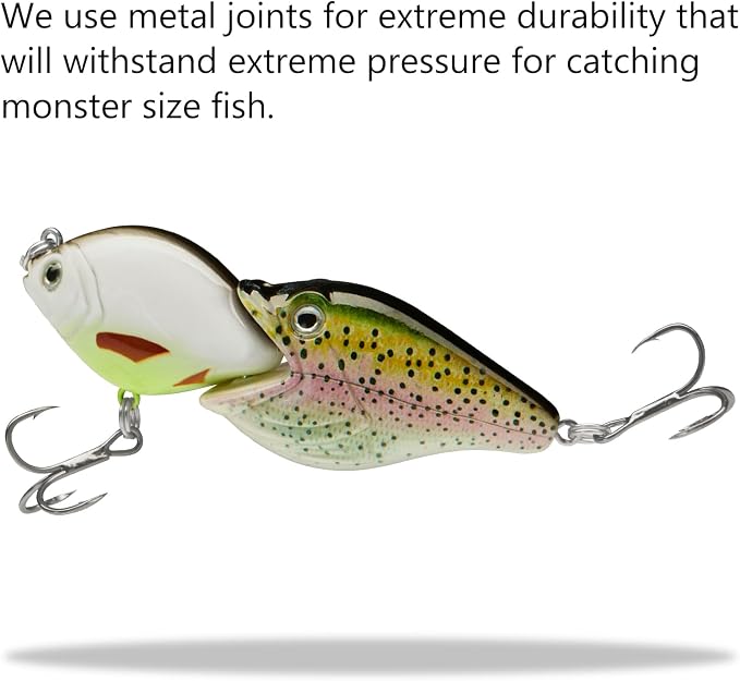 BASSROCK Fish Group Single Jointed Swimbait Bass Fishing Lure Hard Bait 3.5” 11/16oz