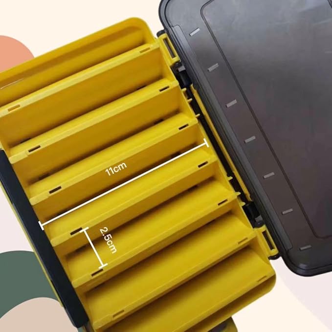 Plastic Storage Box for Lure Hard Bait,Double Sided,12/14 grids (Y1420)