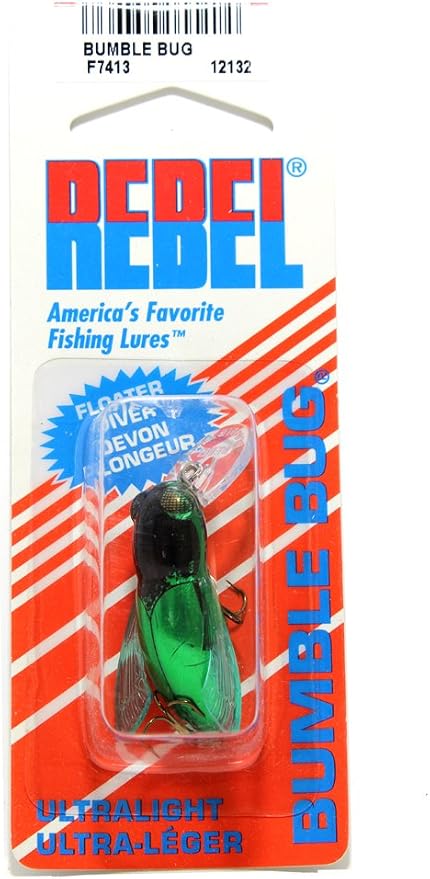 Rebel Lures Bumble Bug Topwater / Crankbait Fishing Lure, 1 1/2 Inch, 7/64 Ounce