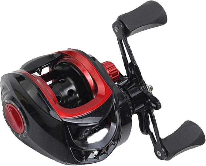 Metal Baitcasting Reel Lightweight Powerful Smooth, Long Cast Fishing Reel for Saltwater Freshwater, Anti Explosion Line Function, 7.2:1 Gear Ratio, 8kg Braking Force
