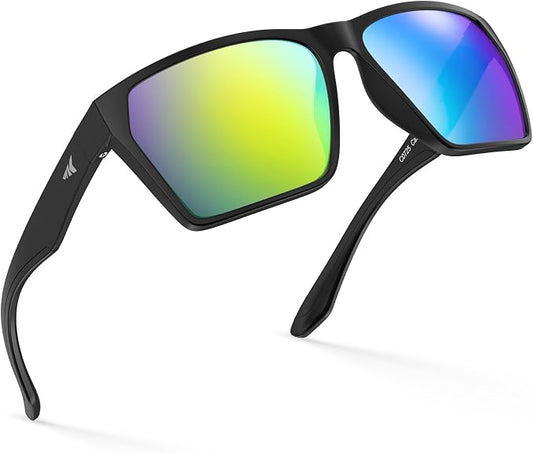 KastKing Beartrap Polarized Sports Fishing Sunglasses, With PuriVex Protective Lens Coating, Square Frame Design, Men Women