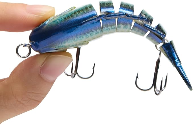 BASSDASH SwimPanfish Multi Jointed Panfish Bluegill Swimbaits Hard Topwater Bass Lures Fishing Lure Crank Saltwater 3.5in/0.85oz
