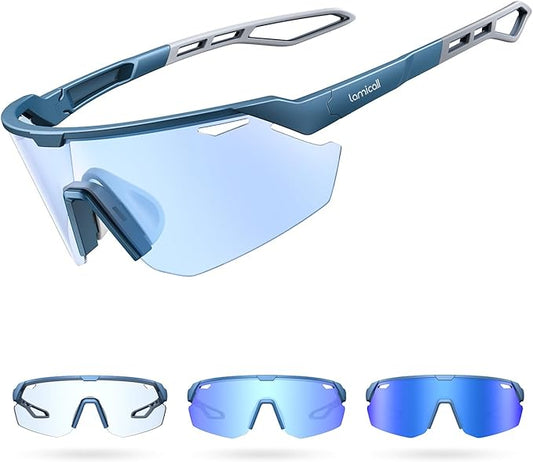 Lamicall 24g Polarized Sports Sunglasses for Men Women - UV400 Protection Sun Glasses for Baseball Running Cycling Fishing