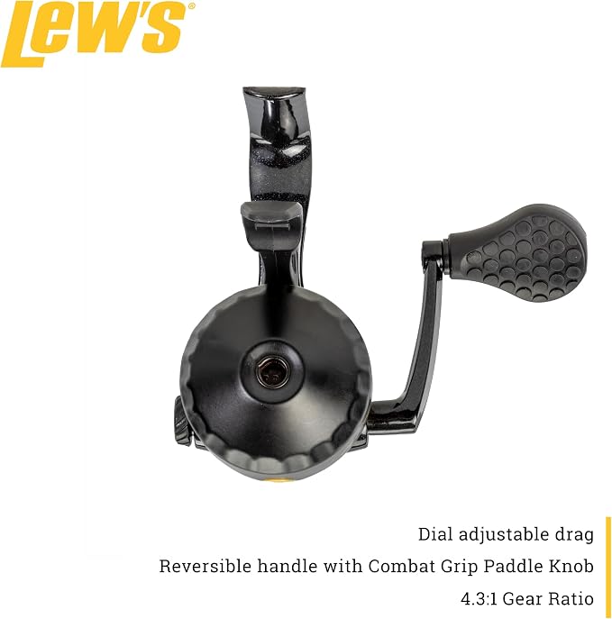 Lew's Wally Marshall Signature Series Underspin Fishing Reel, 2+1 Bearings, 4.3:1 Gear Ratio, All Metal Gears, Reversible Handle (Clam Packaging)