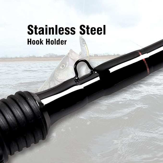 Fiblink 4 Pieces Travel Spinning Rod Medium Carbon Spinning Fishing Rod Portable Fishing Rod