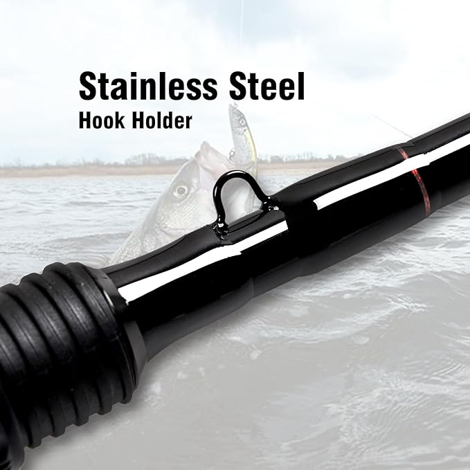 Fiblink 4 Pieces Travel Spinning Rod Medium Carbon Spinning Fishing Rod Portable Fishing Rod