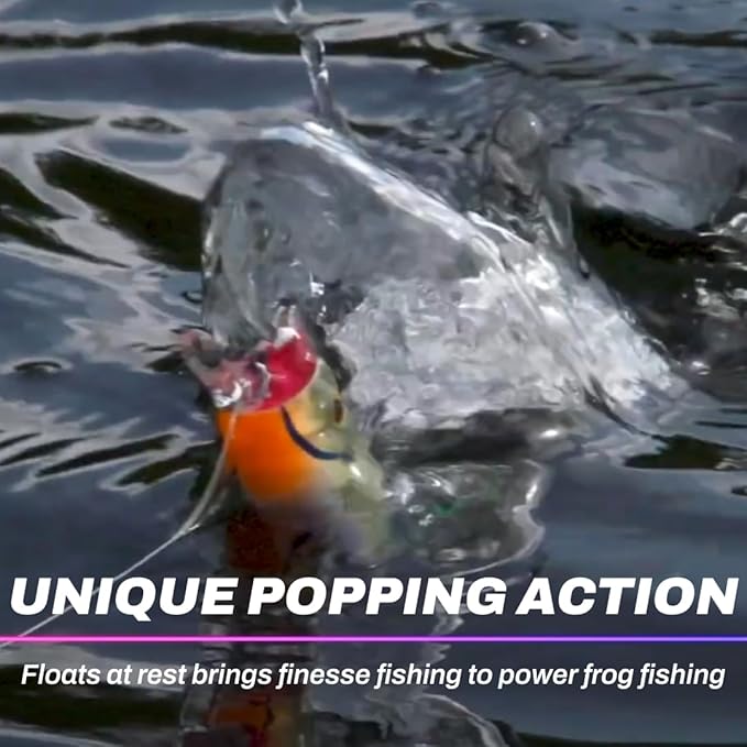 SNAG Proof Zoo Pop Topwater Lure | Weedless Design for Bass Fishing | Baby Bass, 3/8 oz.