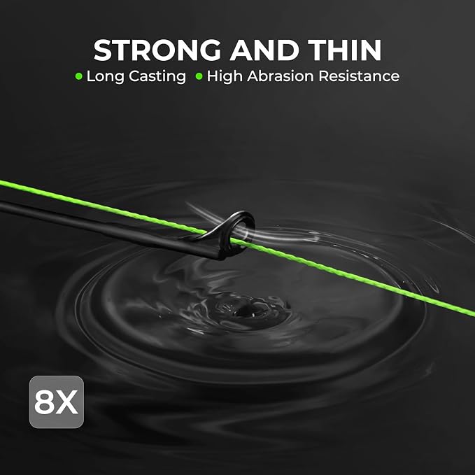 KastKing Superpower ColorShield Braided Fishing Line - Colorfast Braided Line, 100% Solution Dyed UHMWPE Fiber, Smooth & Strong Superline, Near Zero Stretch, Sensitive, High Abrasion Resistance