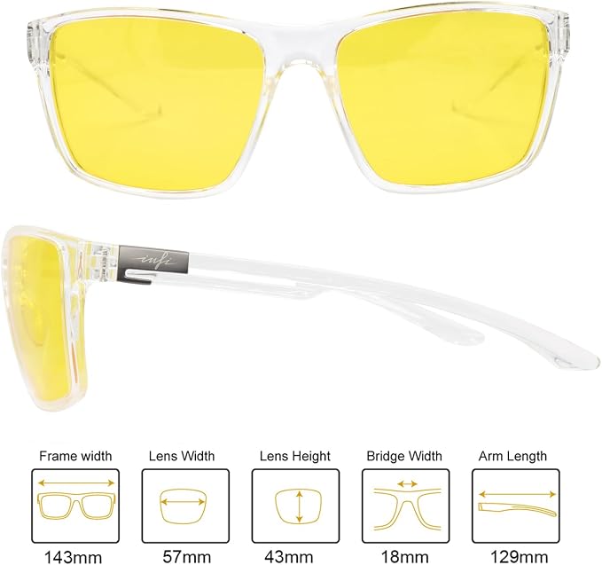 INFI Fishing Polarized Sunglasses for Men Driving Running Golf Sports Glasses Square UV Protection Designer Style Unisex