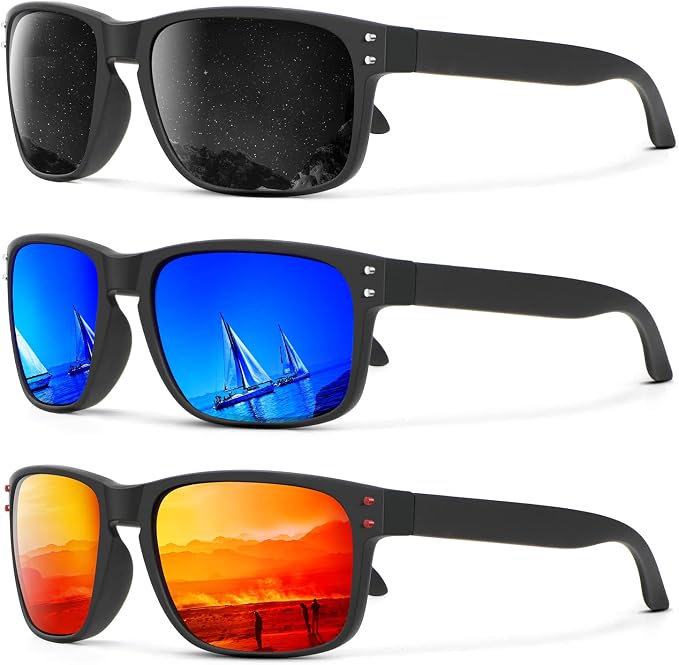 KALIYADI Polarized Sunglasses for Men and Women Vintage Style Sun Glasses for Fishing Running Driving with UV Protection